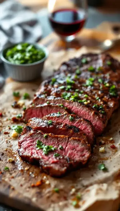 Garlic Chili Marinated Flank Steak