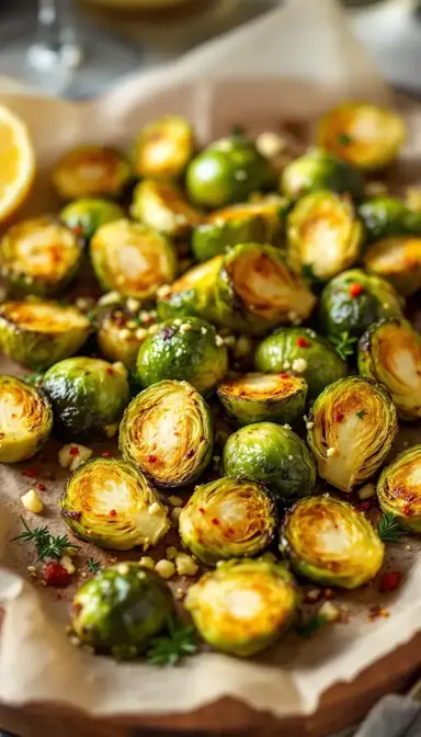 Garlic Roasted Brussels Sprouts