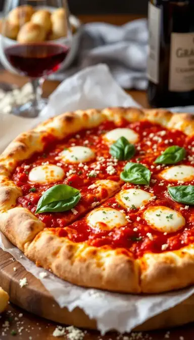 Grandma Pizza with Tomato Sauce and Fresh Mozzarella: A Slice of Home