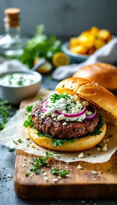 Greek Lamb Burger