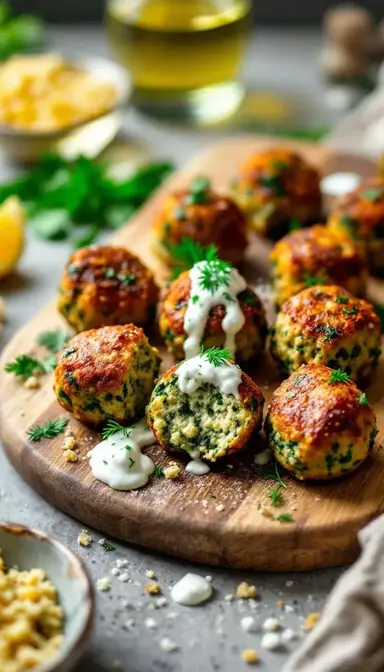 Greek Spinach Feta Meatballs