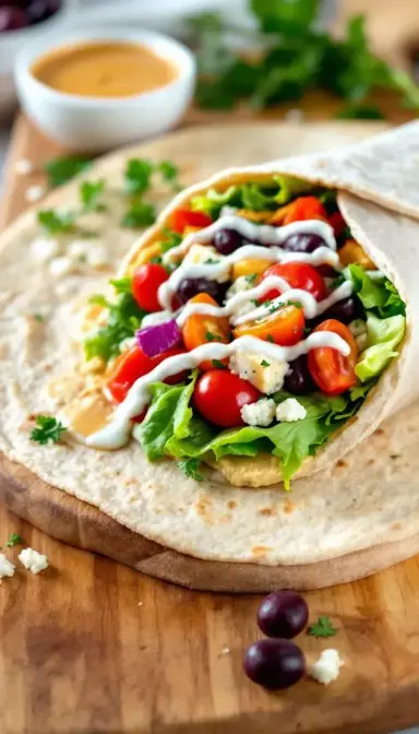 Greek Veggie Wrap Sandwich