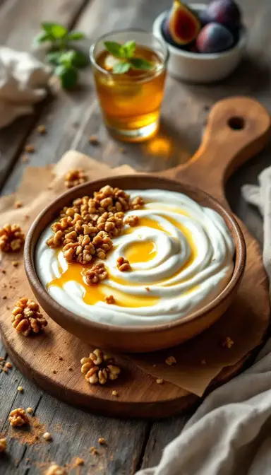 Greek Yogurt with Honey and Walnuts