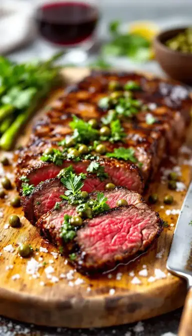 Grilled Bavette with Salsa Verde