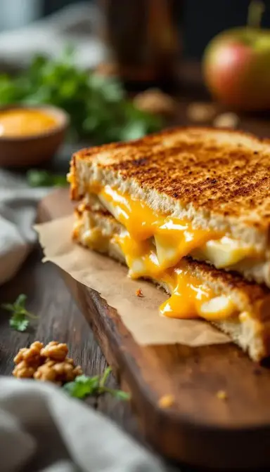 Grilled Cheese with Apple Cheddar