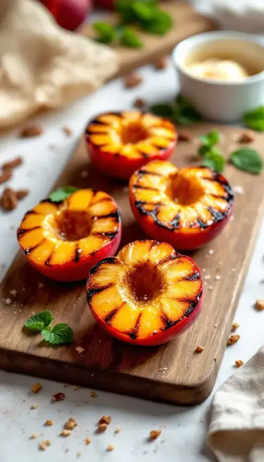 Grilled Peach Halves
