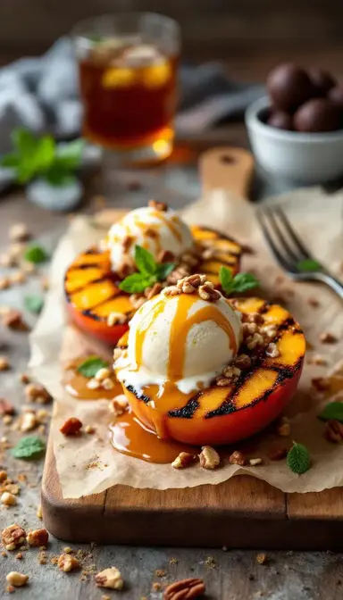 Grilled Peach Sundae