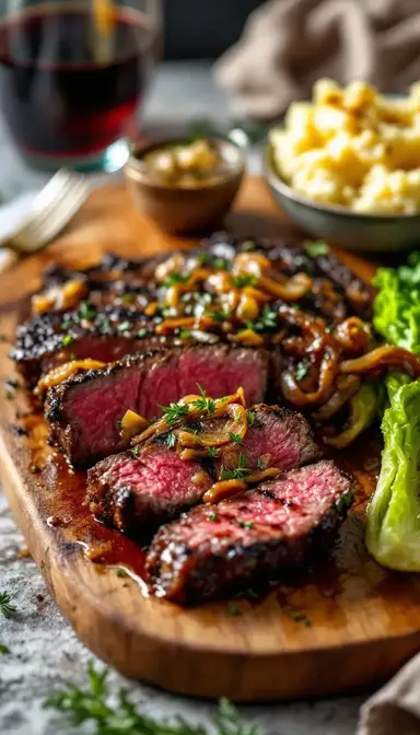 Grilled Rib Eye with Romaine Marmalade