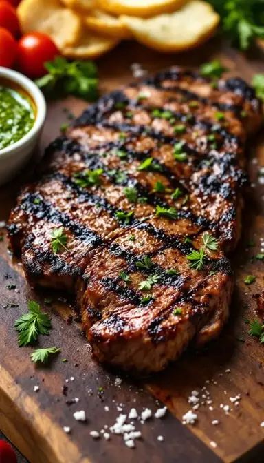 Grilled Skirt Steak with Herb Marinade