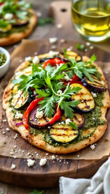 Grilled Veggie Pesto Flatbread