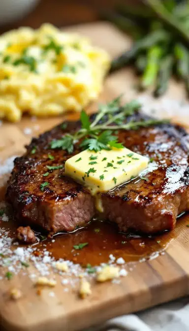 Hanger Steak with Herb Butter