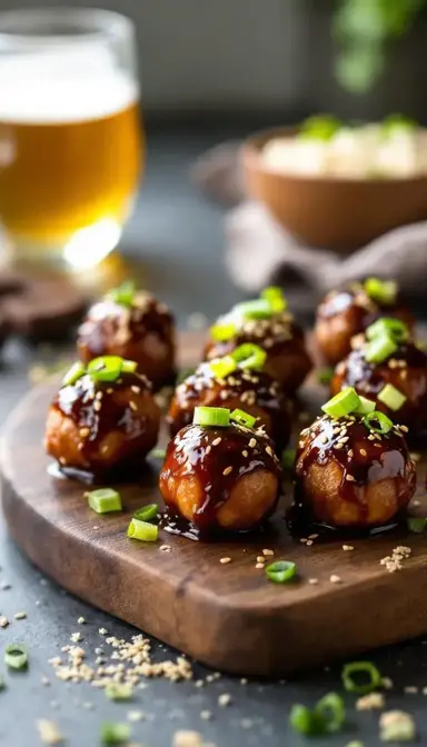 Hoisin Glazed Cocktail Meatballs