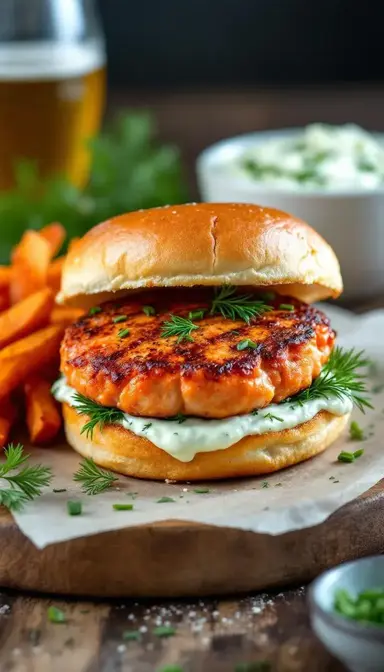 Homemade Salmon Burger 1