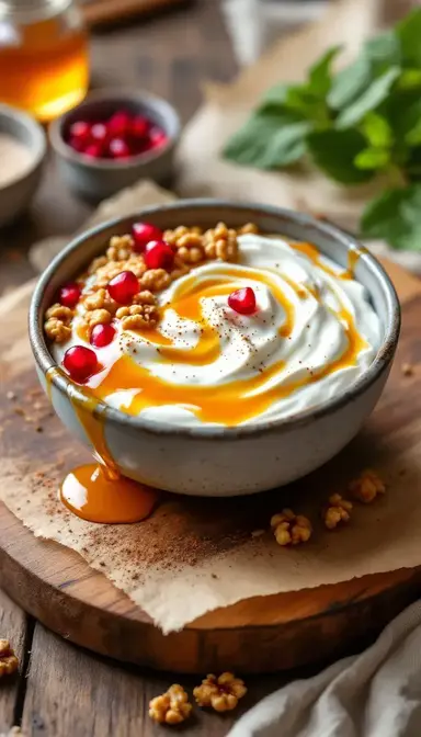 Honey Drizzled Greek Yogurt