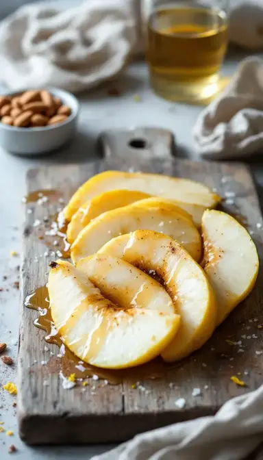 Honey Drizzled Pear Slices