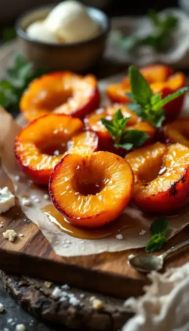 Honey Glazed Peaches