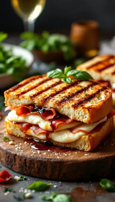 Italian Panini with Prosciutto Mozzarella