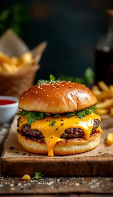 Jucy Lucy Cheese Stuffed Burger