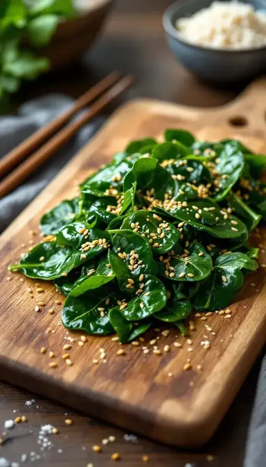 Korean Spinach Salad sigeumchi namul
