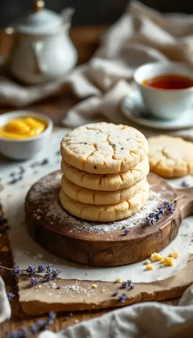Lavender Shortbread Cookies