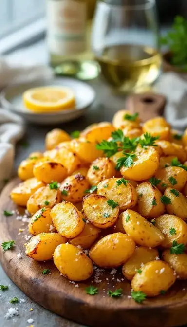 Lemon Garlic Roasted Potatoes