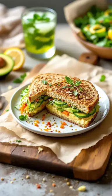 Loaded Cucumber Avocado Sandwich
