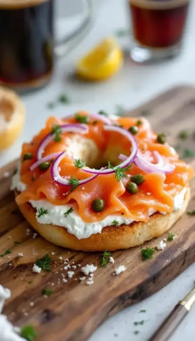 Lox Cream Cheese Bagel