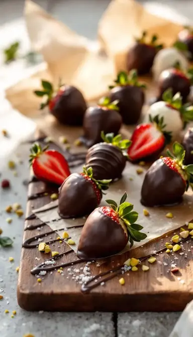 Mini Chocolate Dipped Strawberries