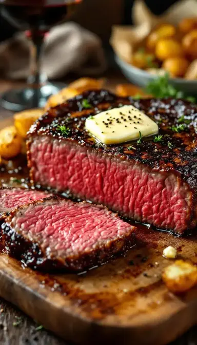 Pan Seared Rib Eye Steak