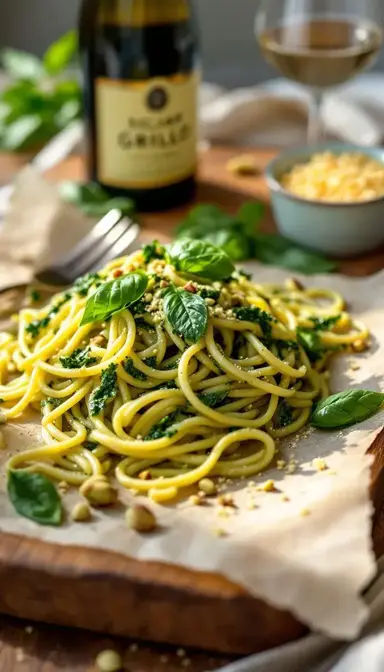 Pasta al Pesto di Pistacchio