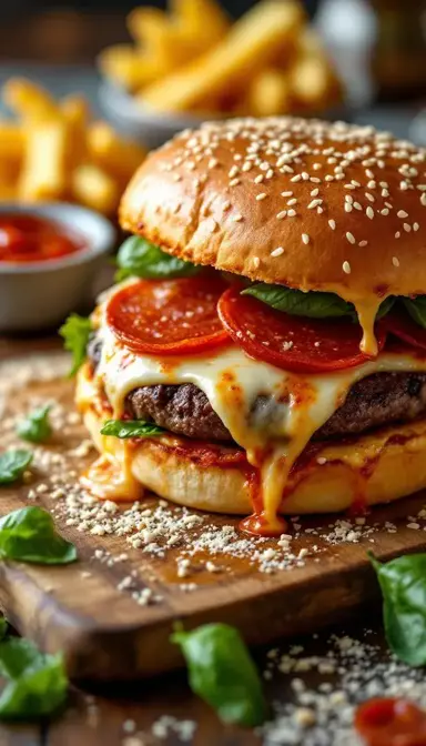Pepperoni Pizza Burger