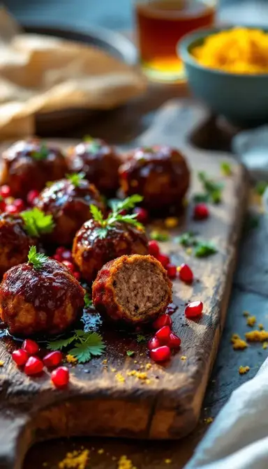 Persian Lamb Meatballs with Pomegranate Molasses