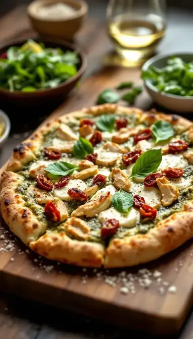 Pesto Chicken Pizza with Sun-Dried Tomatoes: A Flavor Bomb You Need in Your Life