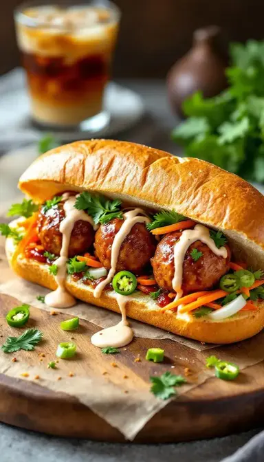 Pork Meatball Banh Mi