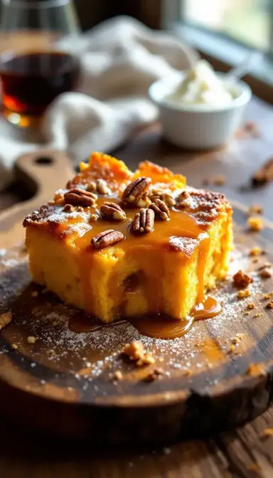 Pumpkin bread pudding