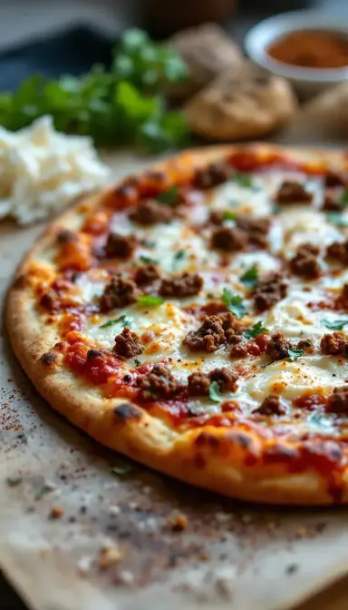 Quad Cities Style Pizza with Malt Crust and Sausage