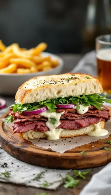 Roast Beef Horseradish Sandwich