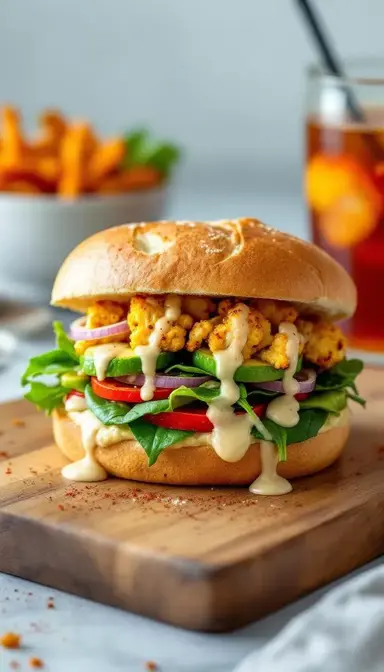 Roasted Cauliflower Sandwich