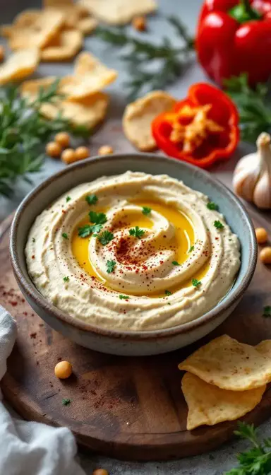 Roasted garlic hummus