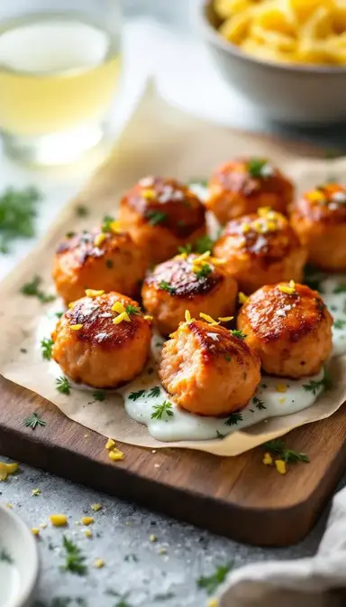 Salmon Meatballs with Lemon Zest