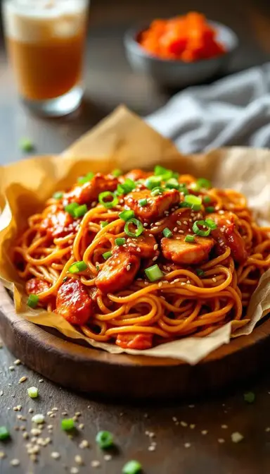 Saucy Gochujang Noodles with Chicken