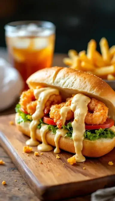 Shrimp Po Boy Sandwich