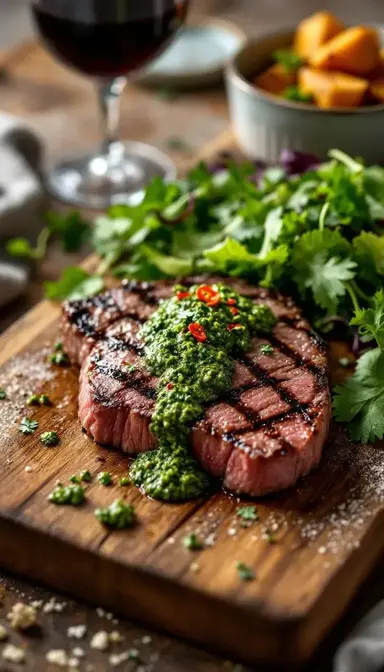 Sirloin Steak with Chimichurri Salad