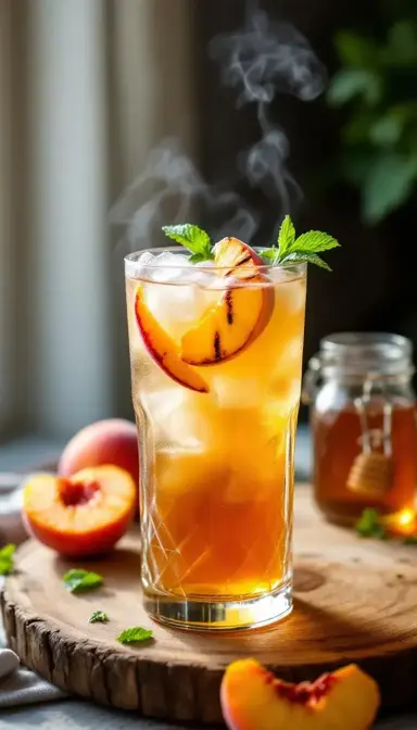Smoked Peach Iced Tea