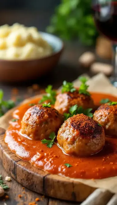 South African Frikkadels with Paprika Sauce