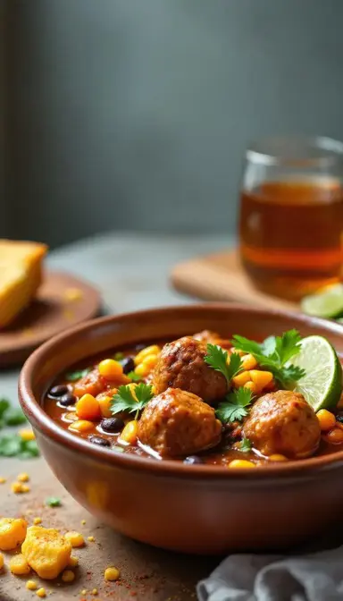 Southwestern Meatball Soup