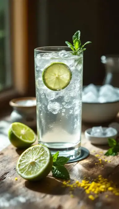 Sparkling Water with Lime 1