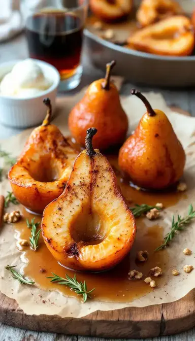 Spiced Roasted Pears