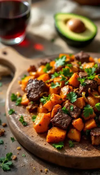 Steak Hash with Sweet Potatoes
