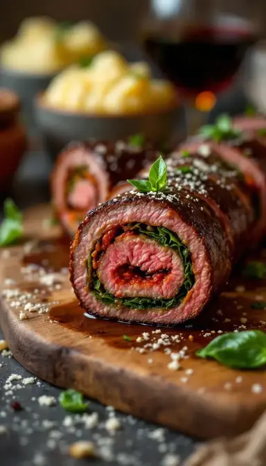 Steak Pinwheels with Sun Dried Tomato